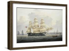 A British Merchantman off the South Coast-Samuel Walters-Framed Giclee Print