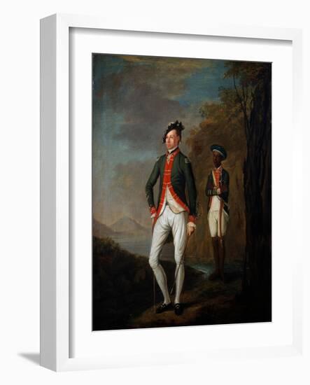 A British Officer of a Madras Sepoy Battalion Attended by a Sepoy Servant, C.1769-Carl C.A. von Imhoff-Framed Giclee Print