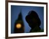 A British Police Officer Stands Guard Outside the Houses of Parliament-null-Framed Photographic Print