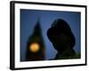 A British Police Officer Stands Guard Outside the Houses of Parliament-null-Framed Photographic Print