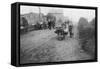 A British Soldier Helping a Woman Return to Her Village, France, 1918-null-Framed Stretched Canvas