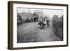 A British Soldier Helping a Woman Return to Her Village, France, 1918-null-Framed Giclee Print