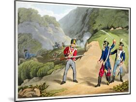 'A British soldier Taking Two French Officers at the Battle of the Pyrenees', 1813 (1816)-Matthew Dubourg-Mounted Giclee Print