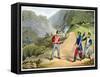 'A British soldier Taking Two French Officers at the Battle of the Pyrenees', 1813 (1816)-Matthew Dubourg-Framed Stretched Canvas