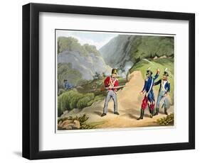 'A British soldier Taking Two French Officers at the Battle of the Pyrenees', 1813 (1816)-Matthew Dubourg-Framed Giclee Print