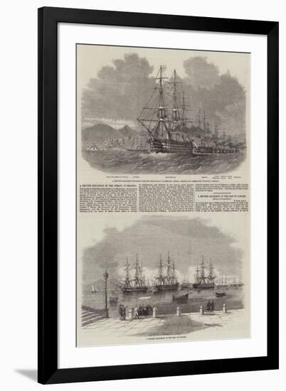 A British Squadron in Italy-Edwin Weedon-Framed Giclee Print