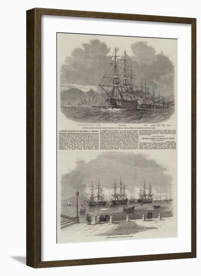 A British Squadron in Italy-Edwin Weedon-Framed Giclee Print