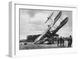 A British Vickers Vimy Biplane, Crashed South-West of Lille, France, World War I, 1917-null-Framed Giclee Print