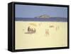 A Brittany Beach (Oil on Canvas)-Robert Buhler-Framed Stretched Canvas