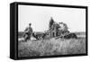 A Broken Down French Light Tank, Villers-Cotterets, Aisne, France, 1918-null-Framed Stretched Canvas