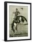 A Bronco Buster Riding a Bucking Horse 1891, USA-null-Framed Giclee Print