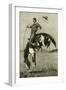 A Bronco Buster Riding a Bucking Horse 1891, USA-null-Framed Giclee Print