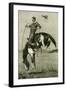 A Bronco Buster Riding a Bucking Horse 1891, USA-null-Framed Giclee Print