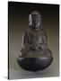 A Bronze Buddhist Deity, Kakebotoke Kamakura Period, (13th-14th Century)-null-Stretched Canvas