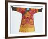 A Bronze Silk Dragon Robe, Woven with Yellow Dragons-null-Framed Giclee Print