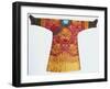 A Bronze Silk Dragon Robe, Woven with Yellow Dragons-null-Framed Giclee Print