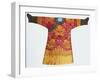 A Bronze Silk Dragon Robe, Woven with Yellow Dragons-null-Framed Giclee Print