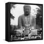 A Bronze Statue of Buddha, Kamakura, Japan, 1900s-BL Singley-Framed Stretched Canvas