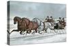 A Brush on the Snow-Currier & Ives-Stretched Canvas