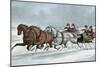 A Brush on the Snow-Currier & Ives-Mounted Giclee Print