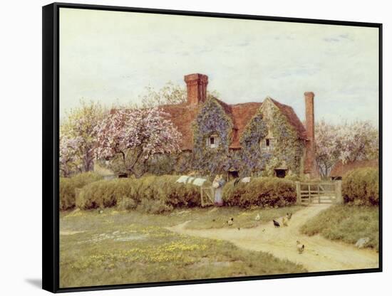 A Buckinghamshire House at Penstreet-Helen Allingham-Framed Stretched Canvas