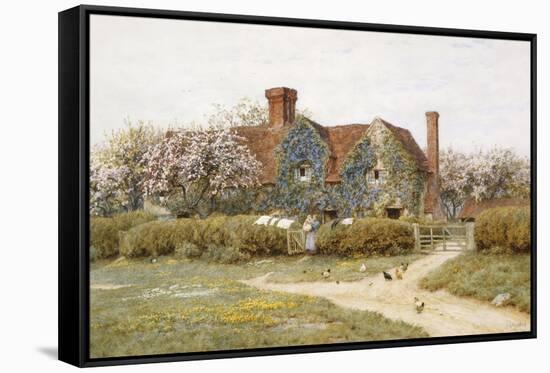 A Buckinghamshire House at Penstreet-Helen Allingham-Framed Stretched Canvas