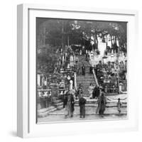 A Buddhist Cemetery Near Kurodani Monastery, Kyoto, Japan, 1904-Underwood & Underwood-Framed Photographic Print