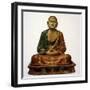 A Buddhist Meditates-null-Framed Art Print