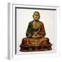 A Buddhist Meditates-null-Framed Art Print