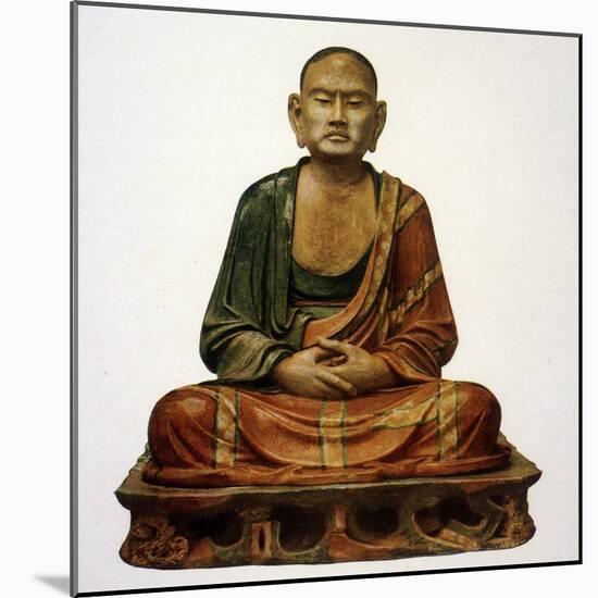 A Buddhist Meditates-null-Mounted Art Print