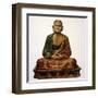 A Buddhist Meditates-null-Framed Art Print