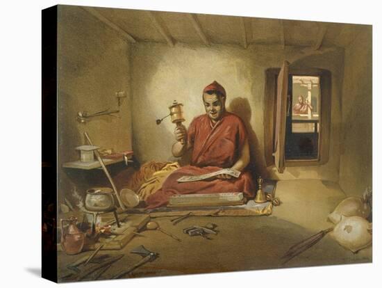 A Buddhist Monk, from 'India Ancient and Modern', 1867 (Colour Litho)-William 'Crimea' Simpson-Stretched Canvas