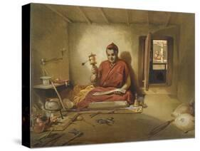 A Buddhist Monk, from 'India Ancient and Modern', 1867 (Colour Litho)-William 'Crimea' Simpson-Stretched Canvas