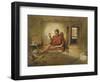 A Buddhist Monk, from 'India Ancient and Modern', 1867 (Colour Litho)-William 'Crimea' Simpson-Framed Giclee Print