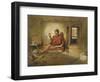 A Buddhist Monk, from 'India Ancient and Modern', 1867 (Colour Litho)-William 'Crimea' Simpson-Framed Premium Giclee Print
