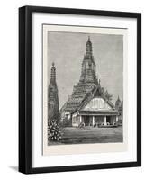 A Buddhist Wat, or Temple, at Bangkok, Siam-null-Framed Giclee Print