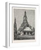 A Buddhist Wat, or Temple, at Bangkok, Siam-null-Framed Giclee Print