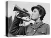 A Bugle Player in Auxiliary Territorial Service-Associated Newspapers-Stretched Canvas