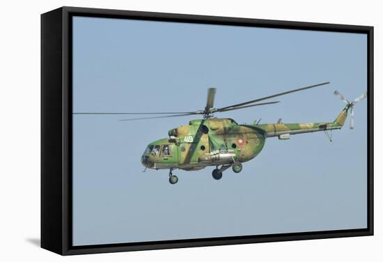 A Bulgarian Air Force Mi-8 Helicopter in Flight over Bulgaria-Stocktrek Images-Framed Stretched Canvas