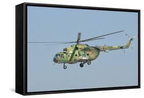 A Bulgarian Air Force Mi-8 Helicopter in Flight over Bulgaria-Stocktrek Images-Framed Stretched Canvas