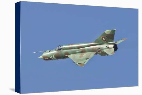 A Bulgarian Air Force Mig-21 in Flight over Bulgaria-Stocktrek Images-Stretched Canvas