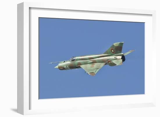 A Bulgarian Air Force Mig-21 in Flight over Bulgaria-Stocktrek Images-Framed Photographic Print