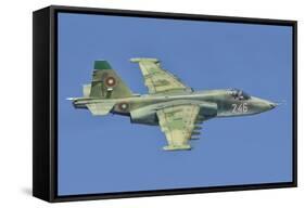 A Bulgarian Air Force Su-25 in Flight over Bulgaria-Stocktrek Images-Framed Stretched Canvas