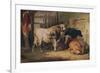 A Bull and three Cows in a Stable, c1856-Thomas Sidney Cooper-Framed Giclee Print