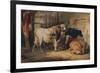A Bull and three Cows in a Stable, c1856-Thomas Sidney Cooper-Framed Giclee Print