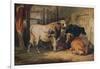 A Bull and three Cows in a Stable, c1856-Thomas Sidney Cooper-Framed Giclee Print