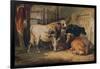 A Bull and three Cows in a Stable, c1856-Thomas Sidney Cooper-Framed Giclee Print