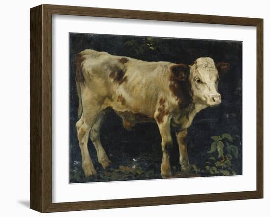 A Bull Calf, 1876-Christian Eriksen Skredsvig-Framed Giclee Print