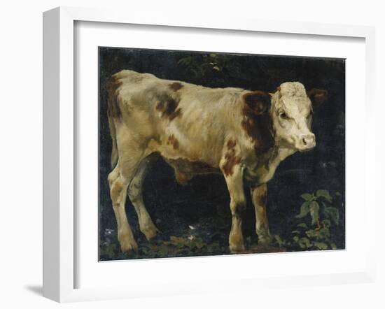 A Bull Calf, 1876-Christian Eriksen Skredsvig-Framed Giclee Print