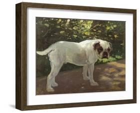 A Bulldog on a Garden Path-Cecil Aldin-Framed Giclee Print